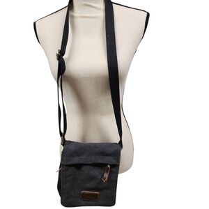 Black Canvas Crossbody Bag